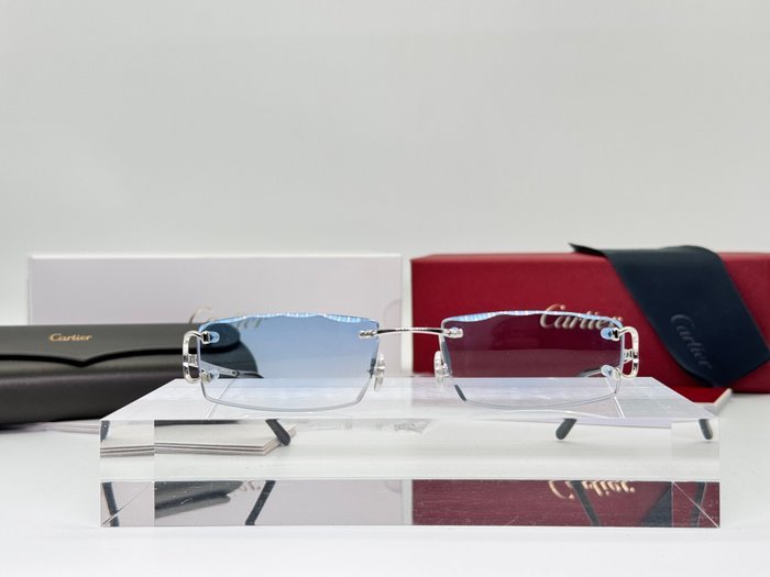 Cartier - Piccadilly Silver Gold Planted 18k Cut Lenses - Sunglasses - Image 2