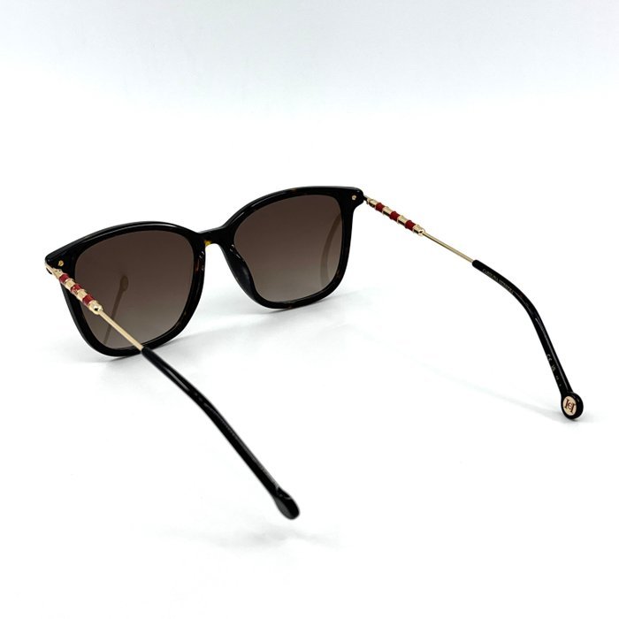 Carolina Herrera - *NEW* - Gold Metal - Brown Acetate - Sunglasses - Image 6