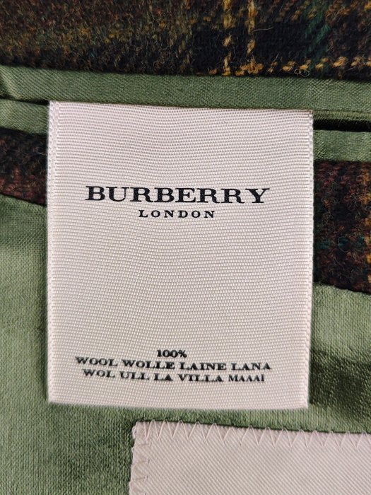 BURBERRY LONDON - 50 IT - Brown Green Plaid Wool Sport Coat Blazer 2 Button - Blazer - New with tags - Image 7