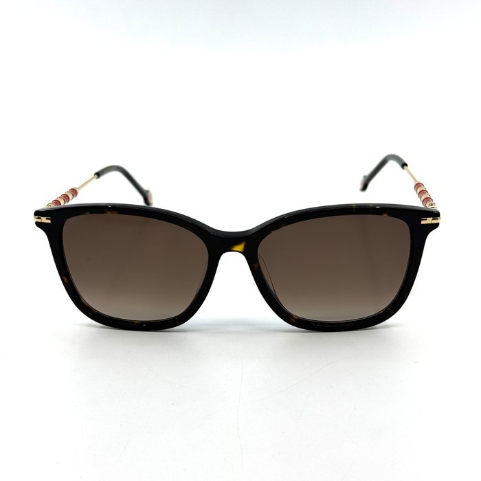 Carolina Herrera - *NEW* - Gold Metal - Brown Acetate - Sunglasses - Image 3