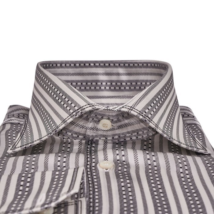 GERLIN - Size 15.75 - 40 - Limited Edition Shirt Striped 100% Silk - Shirt - New with tags - Image 2
