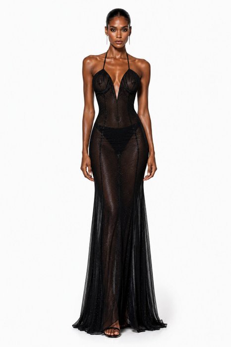 Tom Ford – Bustier Sheer Evening Dress –SS24 Show Sample – Size S/M - Occasion dress - Image 2