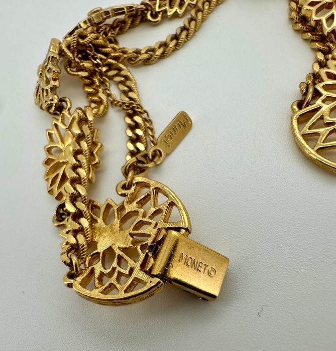 Monet - Gold-plated - Bracelet - 1970s - Image 4