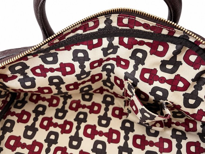 Gucci - Gucci Dark Brown Genuine Leather Handbag 181508 & Wallet - Handbag - Image 7