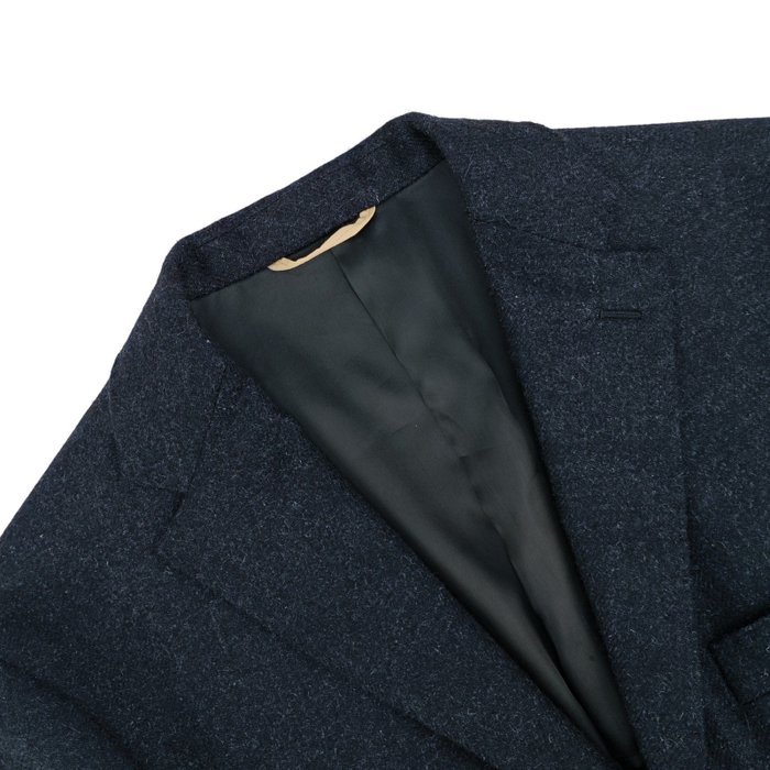 BURBERRY - 50 IT - Blue Navy 3/2 Roll Jacket Sport Coat Flannel Wool - Blazer - New with tags - Image 2