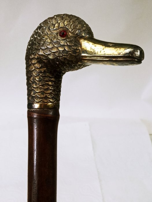 Zabytkowa Głowa Kaczki Srebro 925 - Umbrella
