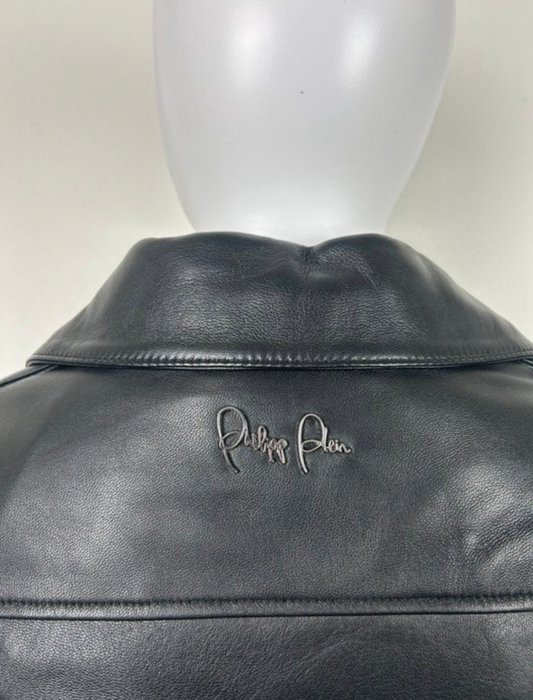 Philipp Plein - Biker Chiodo jacket - Retail €3850 - With Logo - Leather jacket - New with tags - Image 4
