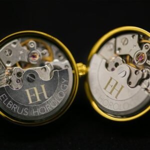 Other brand - Steel, Gold-plated - Cufflinks - Watch Movement Cufflinks