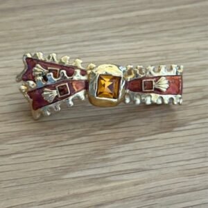 Yves Saint Laurent - Brooch Metal Amber - Amber