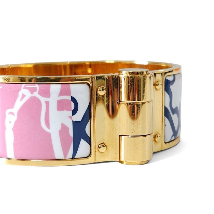 Hermès - Gold-plated, Enamel - Bangle - Image 6