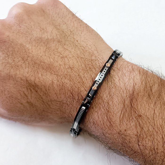 Other brand - 18 kt. - Steel, Rose gold, Hightech Ceramic - Bracelet - Artisanal - Image 6