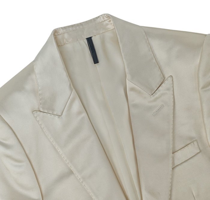 DIOR - 38 IT – Blazer "Smoking" Satin White Cotton Silk - Blazer - New with tags - Image 2