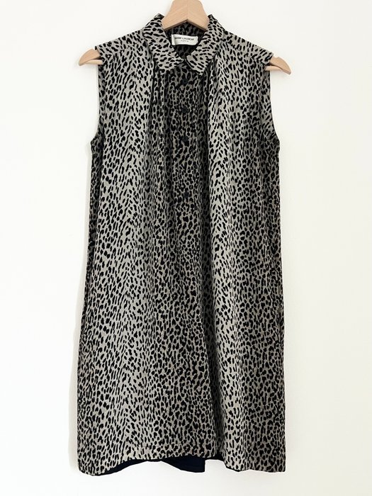 Saint Laurent - by Hedi Slimane – 100%silk -leopard printed- size 36FR (S) - Dress - Image 7