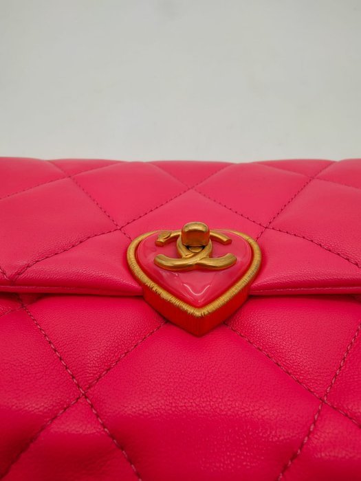 Chanel - Borsa a Tracolla Chanel Cocco Love CC Heart Flap - Crossbody bag - Image 6