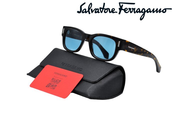 Salvatore Ferragamo - SF2064SE 242 - Rectangular Acetate Renew - Blue Lenses - *New* & Unusual - Sunglasses - Image 2