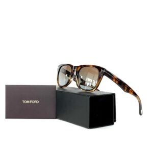 Tom Ford - Kendel, TF1076/S-56B, Cat: *2, Classic Wayfarer Gold & Havana, Azure Gradient, Signature T temples - Sunglasses