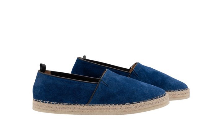 TESTONI - 10 UK - 44 IT - "Capri" Espadrillas Unlined Suede Sea - Loafers - Size: EU 44 - New in box - Image 2