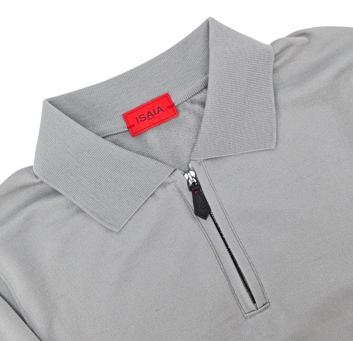 ISAIA NAPOLI - Size L - Gray Half Zip Tracksuit Jogging Jersey Wool - Jumpsuit - New with tags - Image 2
