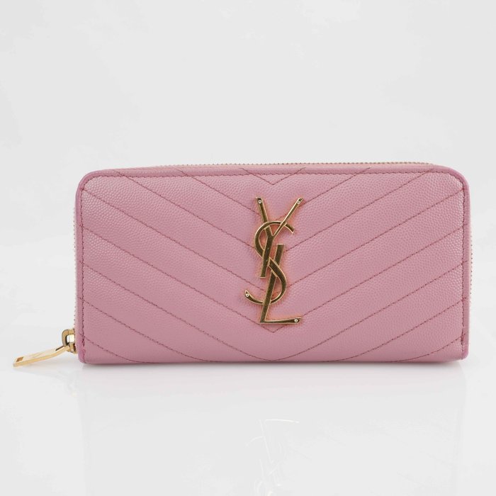 Yves Saint Laurent - Monogram YSL Zip-Around Wallet Pink - Zip-around wallet - Image 2