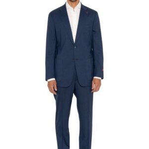 ISAIA NAPOLI - 54 IT - Blue Hand-Sewn Checks Suit Fine Wool / Silk 7R ( Regular) - Men's suit - New with tags