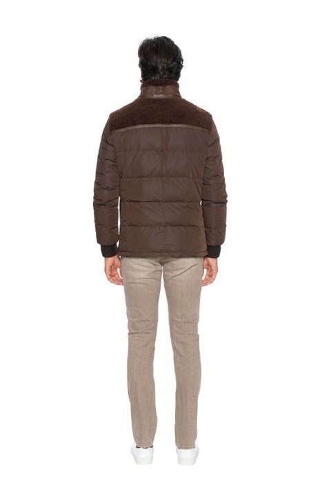 HETTABRETZ for TESTONI - 58 IT - Brown Jacket Coat Puffer Goose Down + Shearling - Coat - New with tags - Image 2