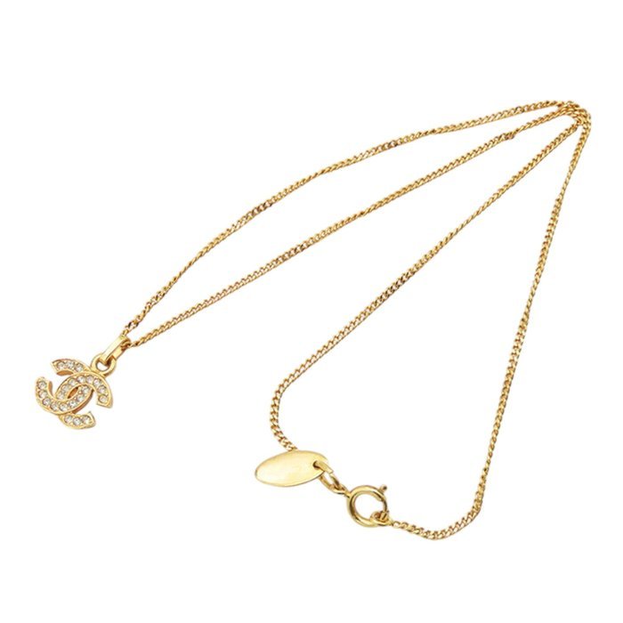 Chanel - Synthetic gemstone - Gold-plated - Necklace with pendant - Authentic Chanel Vintage
