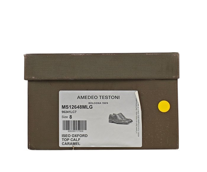 TESTONI - 8 UK - 42 IT - 1929 "Iseo" Oxford Shoes Goodyear Welted Caramel - Lace-up shoes - Size: EU 42 - New in box - Image 8
