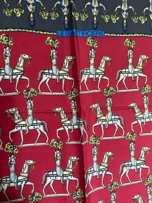 Hermès - " Les Artificiers" by Michel Duchene 1987 Rare - Scarf - Image 7