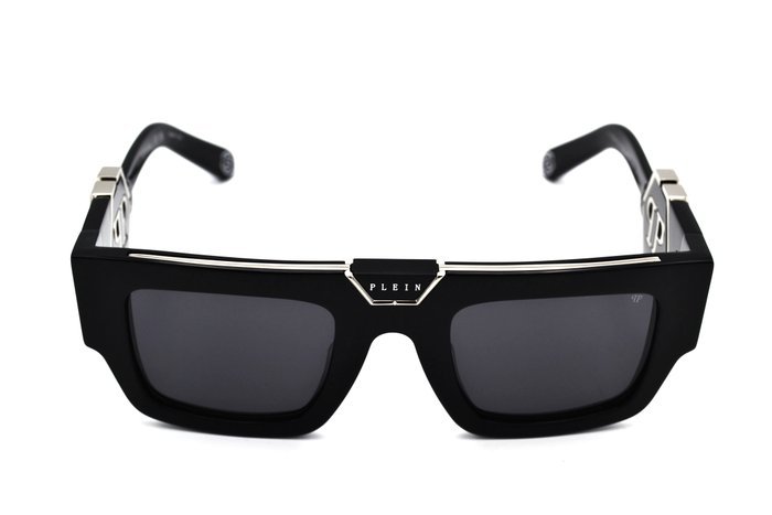 Philipp Plein - PLEIN GLOOM SPP092 - Exclusive Acetate & Silver Design with Logo - *New* - Sunglasses - Image 4