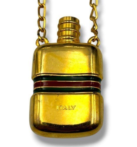 Gucci - Gold-tone metal and enamel - Necklace - Perfume Bottle Pendant - Image 5