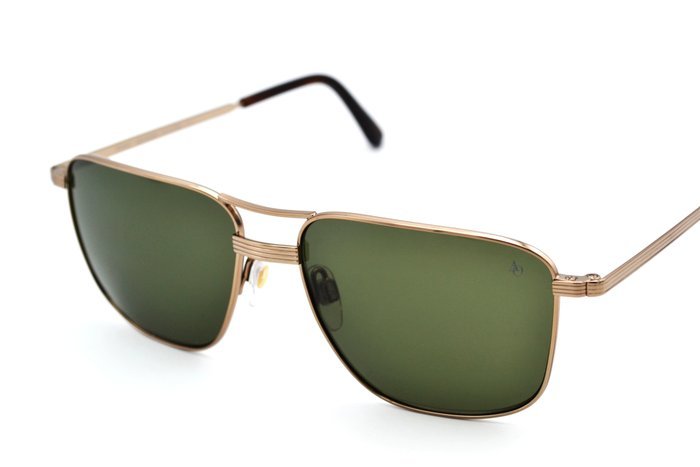 Other brand - American Optical - AIRMAN Light Bronce - Green Lenses - Classic Rectangular Design *New* - Sunglasses - Image 7