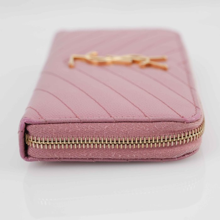 Yves Saint Laurent - Monogram YSL Zip-Around Wallet Pink - Zip-around wallet - Image 6