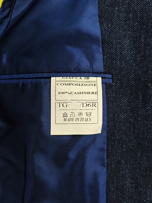 RUBINACCI NAPOLI - 50 IT - Blue Unlined Jacket Blazer 100% Cashmere Made in Napoli - Blazer - New with tags - Image 7