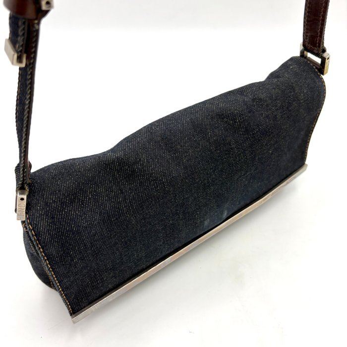 Fendi - Mamma Baguette Denim Silver Plate - Shoulder bag - Image 6