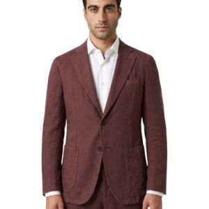 SANTANIELLO SALERNO - 50 IT - Suit Washed Burgundy Wool Handmade in Italy - Men's suit - New with tags
