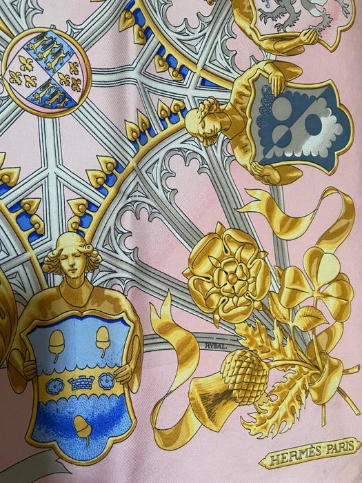 Hermès - " British Heraldry" by Rybal 1969 Limited Edition - Scarf - Image 7