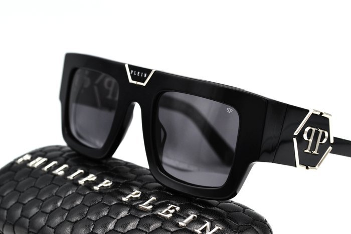 Philipp Plein - PLEIN GLOOM SPP092 - Exclusive Acetate & Silver Design with Logo - *New* - Sunglasses - Image 3