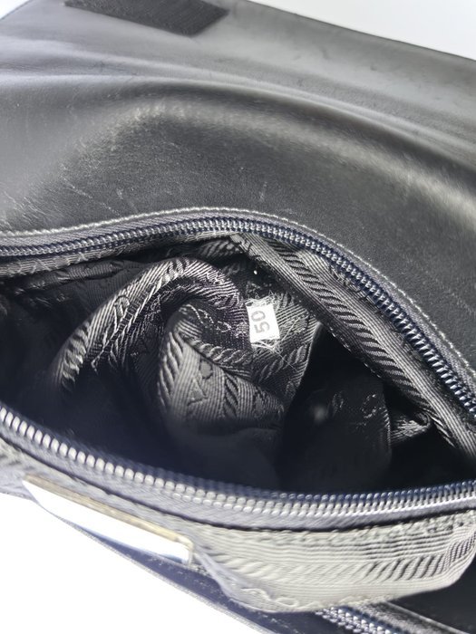 Prada - Vintage handtas – Pocono nylon & kalfsleer – zwart - Handbag - Image 6