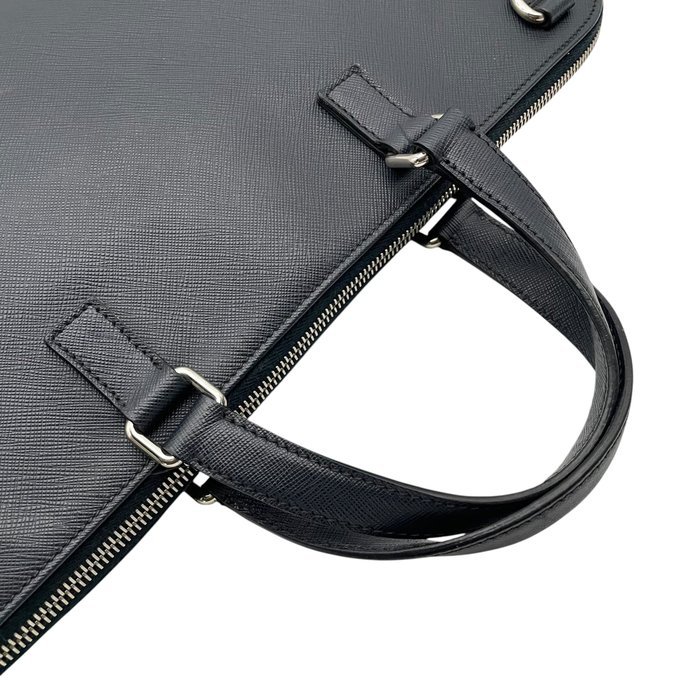 Prada - Prada Saffiano Leather Business Briefcase with Triangle Logo - Business bag - Image 5